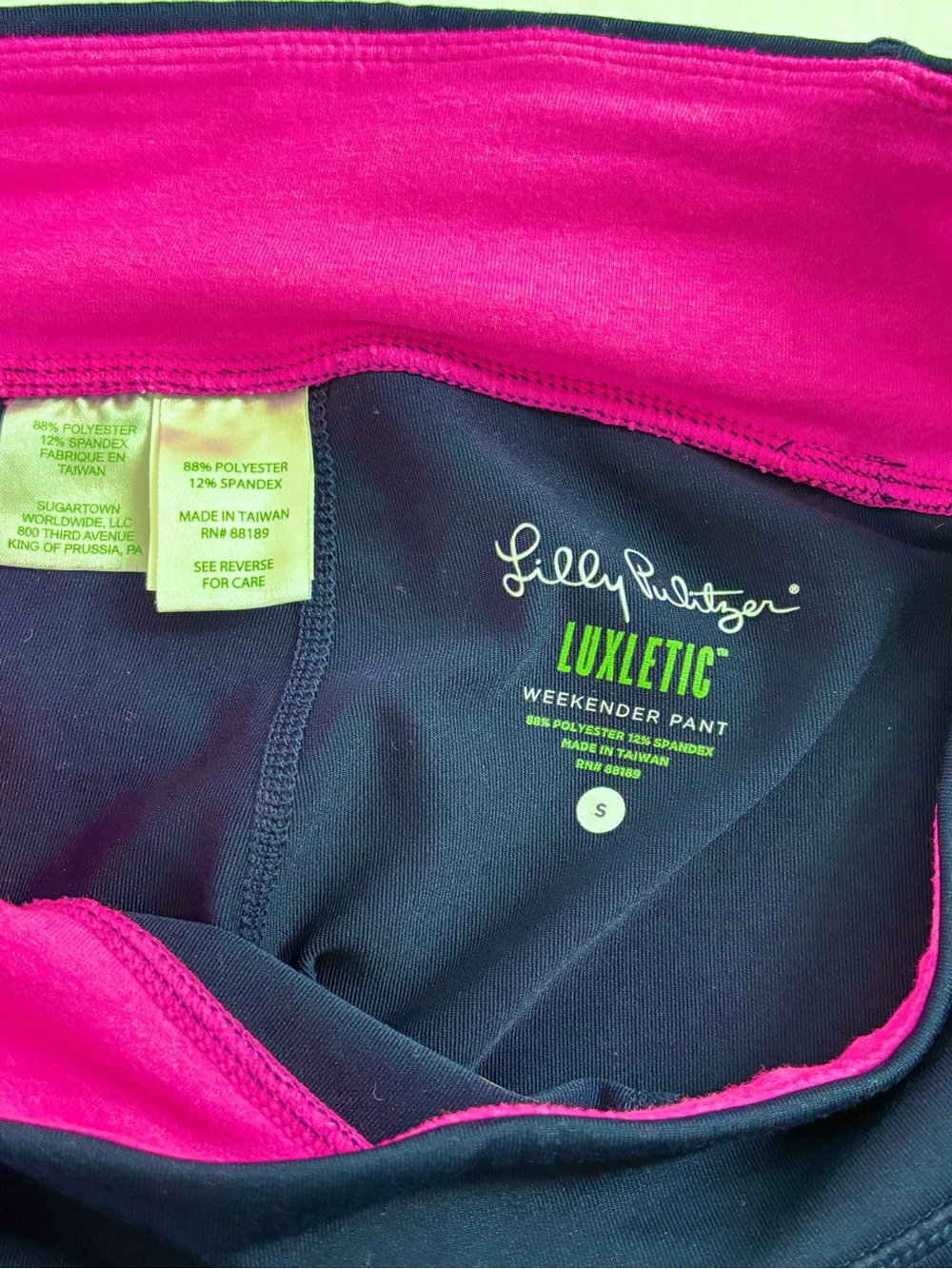Lilly Pulitzer Women’s Luxletic Weekender Pant Flare Bootleg Navy Blue Small - Picture 5 of 5